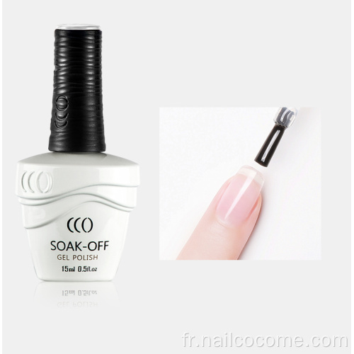 CCO Gel Gel Roule de ongles longue dernière couleur claire claire Hema sans wipe uv Gel Top Toping and Base Coat